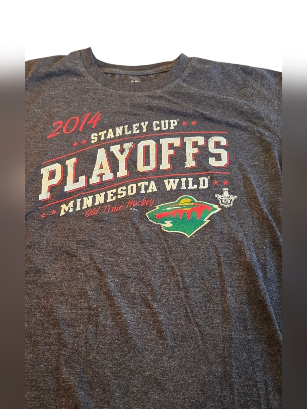 Vintage 2014 Stanley Cup Playoff MN Wild Shirt Size Med